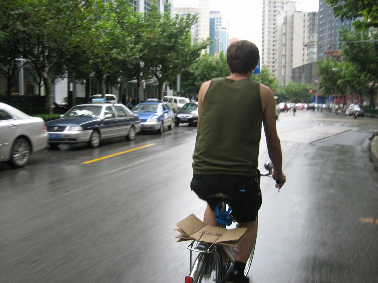 Wet street bike riding Wet street bike riding